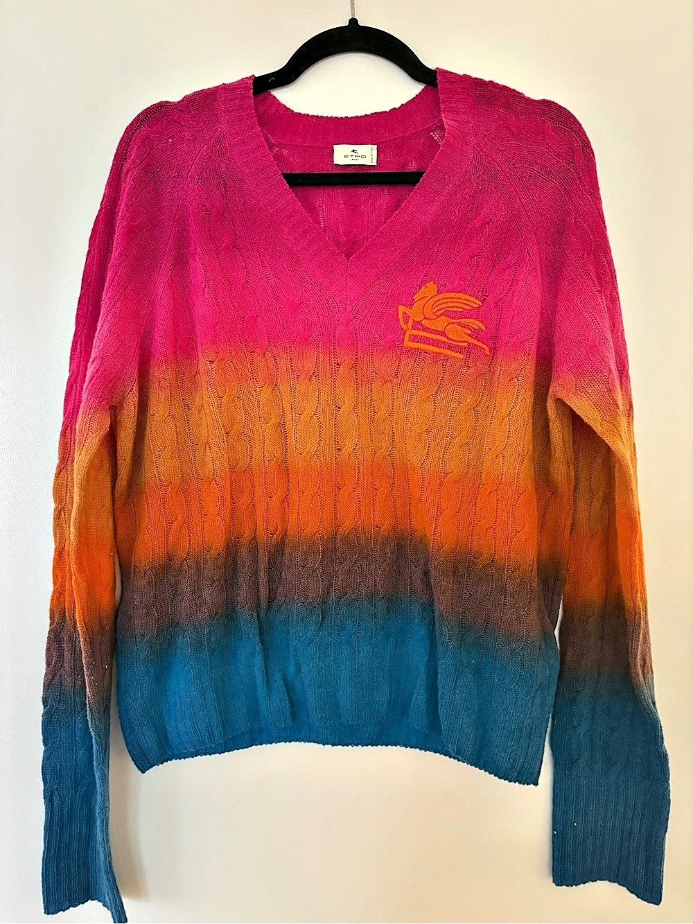 Etro Color Block V-Neck Sweater